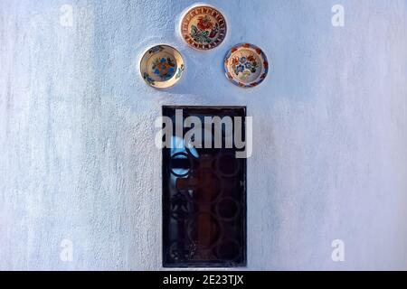 traditional white island church, located on the island of Skiathos in Greece. Saint Alexander. Stock Photo