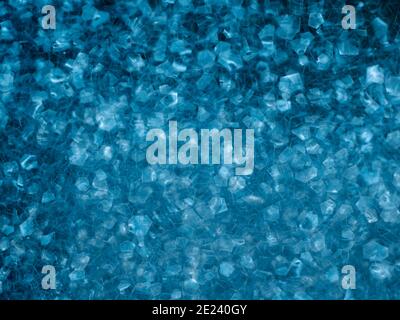 Close up macro image on blue soap bubbles filling the frame Stock Photo