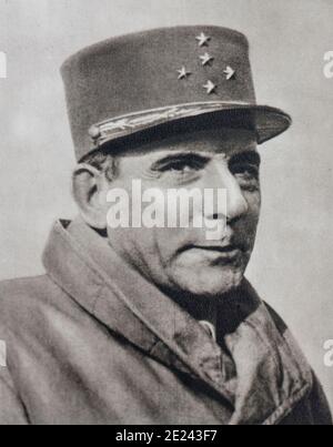 Jean de Lattre de Tassigny, (1889 – 1952). Commander of the first French army that landed in Provence. Stock Photo