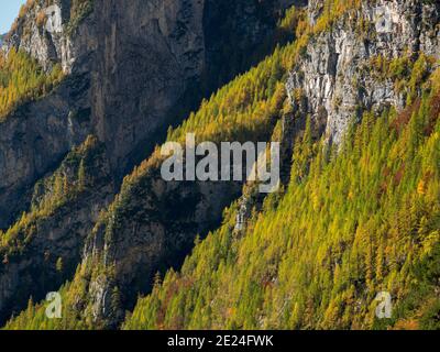 Valle Corpassa in  Civetta - Moiazza mountain range in the dolomites of the Veneto.  Civetta is part of the UNESCO world heritage Dolomites. Europe, C Stock Photo