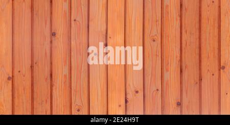 Panorama natural interior brown wooden panel background and texture. Stock Photo