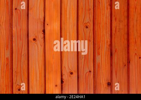 Old wood wall panel pattern. Natural interior brown wooden panel background and texture. Stock Photo