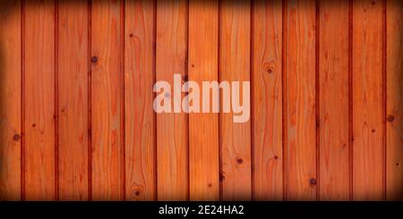 Panorama natural interior brown wooden panel background and texture. Stock Photo