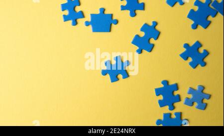 blue puzzles, textures and background Stock Photo