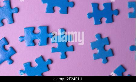 blue puzzles, textures and background Stock Photo