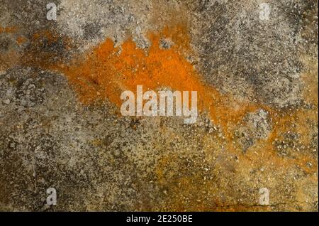 Rust stain on the ground, grunge background or texture Stock Photo