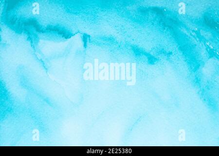 Blue stained watercolor abstract background Stock Photo