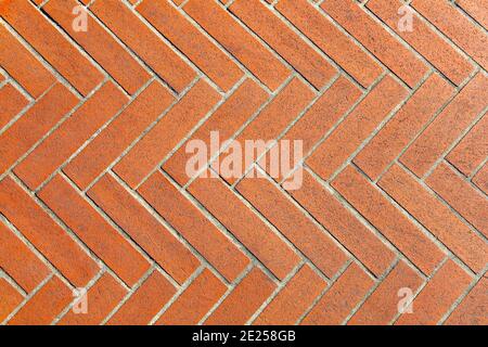 Terracotta tiles arranged in panel as full frame background Stock Photo
