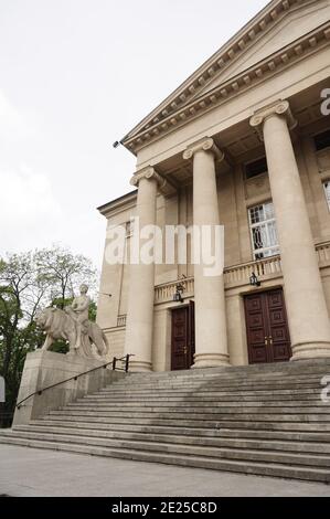 POZNAN, POLAND - May 16, 2017: Front entrance of the Grand Theater building in the city center. Stock Photo