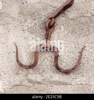 Old Rusty Hooks Hanging Meat Isolated Stock Photo 511417636