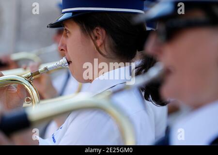 The Renaissance : Saint-Gervais and Domancy. Marching band. France. Stock Photo