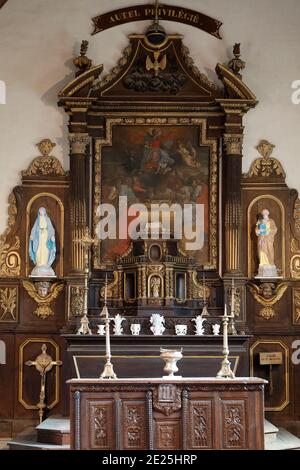 Notre Dame (Our Lady) church, Ajou, France. Stock Photo