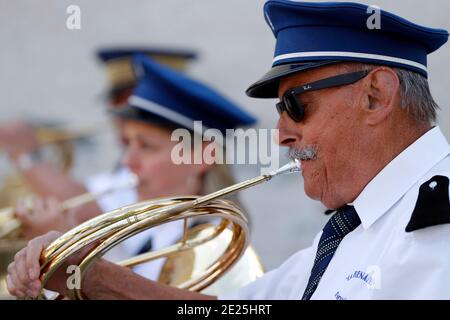 The Renaissance : Saint-Gervais and Domancy. Marching band. France. Stock Photo