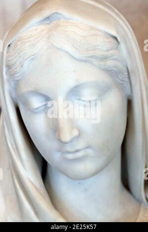 Virgin Mary Statue by Jean-Joseph Perraud 1850.  Lons le Saunier. France. Stock Photo