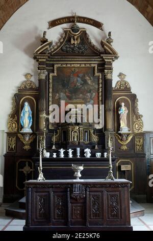 Notre Dame (Our Lady) church, Ajou, France. Stock Photo