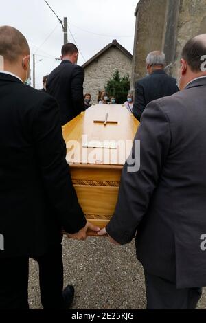 Funeral in Gilles, Eure-et-Loir Stock Photo