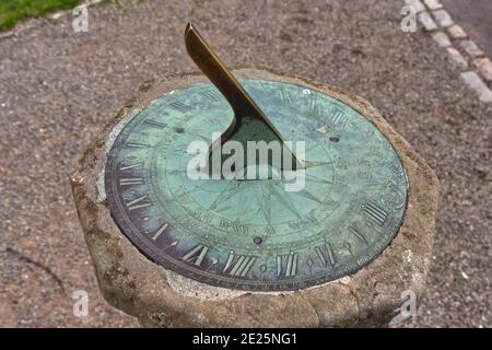London type sun dial,Scotland Stock Photo