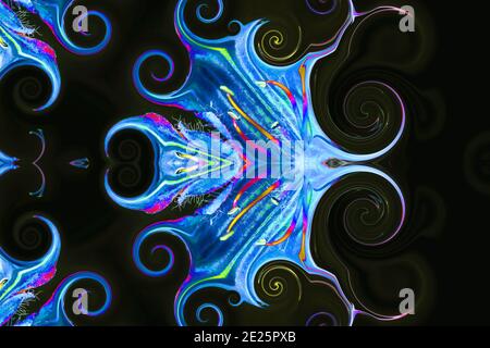 Multicoloured Kaleidoscope texture fractal background Stock Photo