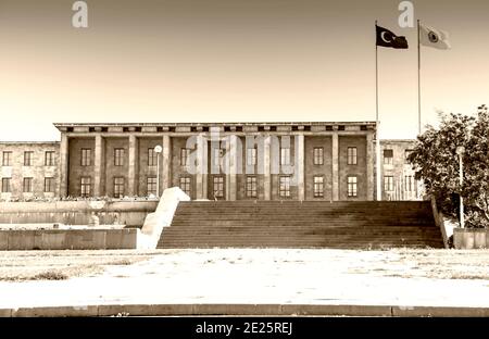 Historic Grand National Assembly Building, Ankara, Turkey Stock Photo