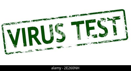 Rubber stamp with text virus test inside, vector illustration Stock ...