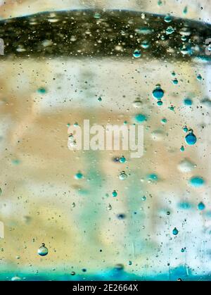 Abstract of colourful bubbles rising through liquid, background patterns Stock Photo