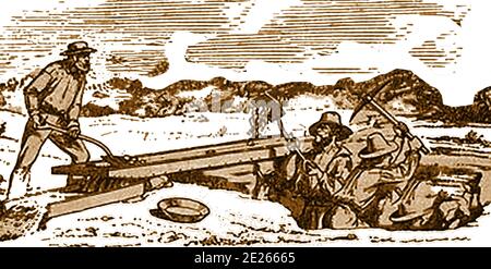 1852 Diggers (prospectors) during in the California gold rush Stock Photo