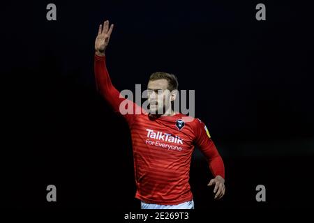 James Wilson is an English professional footballer who plays as a striker for Salford City. Stock Photo