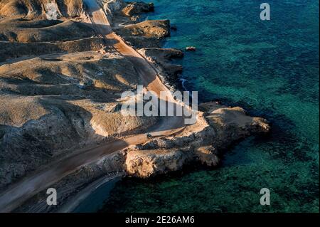 Illustration, landscape during the 9th stage of the Dakar 2021 between Neom and Neom, in Saudi Arabia on January 12, 2021 - Photo Eric Vargiolu / DPPI / LiveMedia Stock Photo