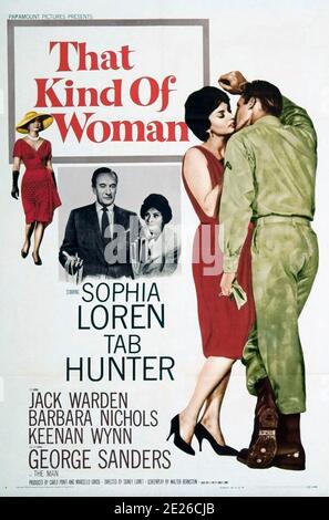 THAT KIND OF WOMAN 1959 Paramount Pictures film with Sophia Loren and Tab Hunter Stock Photo