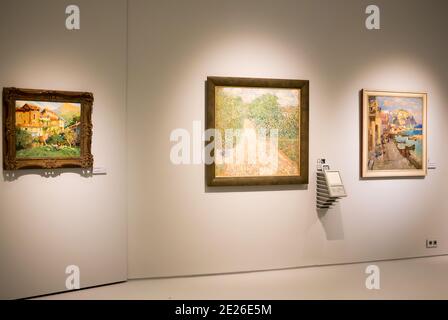 Russia, Moscow, 26.12.017: Exposition of paintings in the halls of the Museum of Russian Impressionism Stock Photo