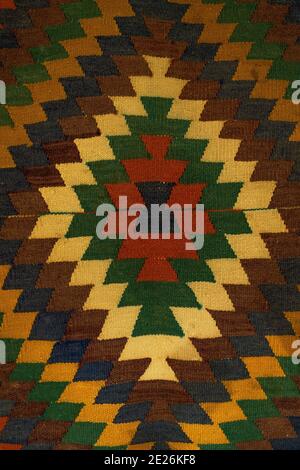 Turkish rug patterns. Turkish carpet patterns traditional middle eastern rugs in grand bazaar Stock Photo