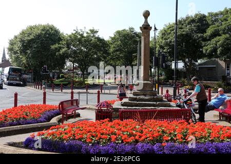 Prestwick Mercat Cross, Prestwick Main St, Ayrshire, Scotland UK Stock Photo