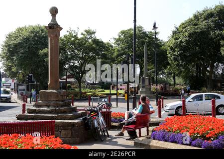 Prestwick Mercat Cross, Prestwick Main St, Ayrshire, Scotland UK Stock Photo