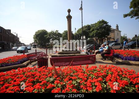 Prestwick Mercat Cross, Prestwick Main St, Ayrshire, Scotland UK Stock Photo