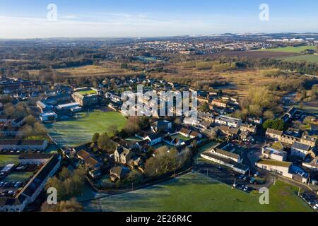 aerial-view-of-east-calder-village-centre-west-lothian-scotland-stock