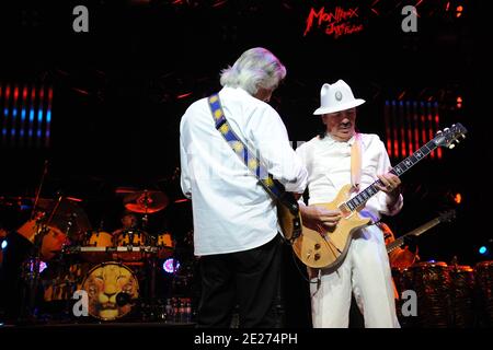 Carlos Santana and John McLaughlin performing at the Montreux