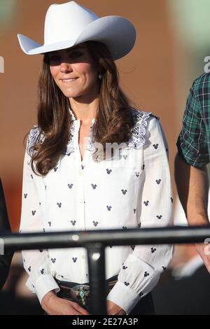 Prince Catherine and William, the Duke and Duchess of Cambridge arrive at BMO Center and watch traditional Calgary Stampede activities. Calgary, Alberta, Canada on July 7th, 2011. Photo by Lionel Hahn/ABACAPRESS.COM Stock Photo