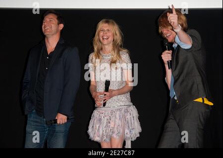 Jason Isaacs, Clemence Poesy and Domhnall Gleeson attending the french premiere of 'Harry Potter and the Deathly Hallows - Part 2' held at Bercy (Biggest 3D premiere ever around the world, entered in the Guinness Book) in Paris, France on July 12, 2011. Photo by Nicolas Genin/ABACAPRESS.COM Stock Photo