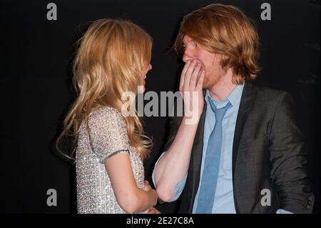 Domhnall Gleeson and Clemence Poesy attending the french premiere of 'Harry Potter and the Deathly Hallows - Part 2' held at Bercy (Biggest 3D premiere ever around the world, entered in the Guinness Book) in Paris, France on July 12, 2011. Photo by Nicolas Genin/ABACAPRESS.COM Stock Photo