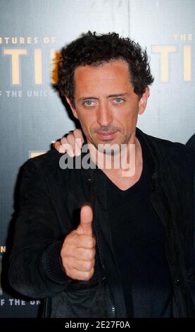 Director Steven Spielberg, Gad Elmaleh and Jamie Bell attending the french premiere of the movie 'The Adventures of Tintin : Secret of the Unicorn' held at the Royal Monceau Hotel in Paris, France on July 19, 2011. Photo by Nicolas Genin/ABACAPRESS.COM Stock Photo