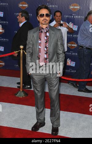 Robert Downey Jr. attending the Premiere of 'Captain America: The First Avenger' at the El Capitan Theatre in Hollywood, Los Angeles, CA, USA on July 19, 2011. Photo by Tony DiMaio/ABACAPRESS.COM Stock Photo