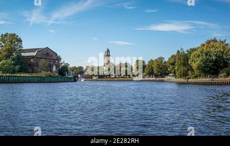 Spree Mündung in die Havel, Spandau, Berlin, Deutschland Stock Photo