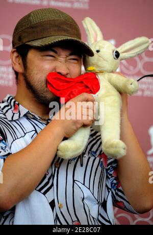 Japanese director Takashi Shimizu attending the 'The Rabbit Horror 3D (Tormented)' Photocall during the 68th Venice International Film Festival at Palazzo del Casino on September 8, 2011 in Venice, Italy. Photo by Aurore Marechal/ABACAPRESS.COM Stock Photo