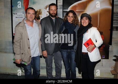 EXCLUSIVE Jean pierre Gardelli, Aggeliki Papoulia, Athina Rachel Tsangari , Ariane Labed attending the screening of 'Attenberg' held at 'Le Melies' movie theatre in Montreuil near Paris, France, on September 12, 2011. Photo by Alban Wyters/ABACAPRESS.COM Stock Photo