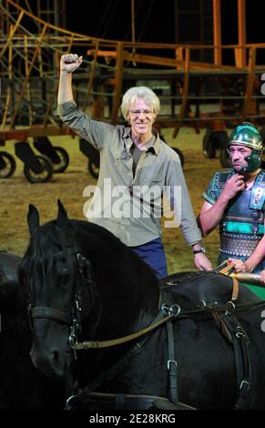 Stewart Copeland, the former drummer of The Police presents the 'Ben-Hur Live Show' in Rome, Italy on september 15, 2011. Based on the 1880 novel by Lewis 'Lew' Wallace, the show includes a high-speed chariot race and a dramatic naval battle, among other scenes likely to leave audience members on the edge of their seats.It also features a soundtrack by American musician Stewart Copeland (ex-Police). Photo by Eric Vandeville/ABACAPRESS.COM Stock Photo
