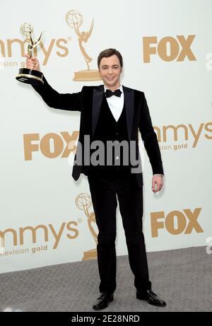 Jim Parsons poses in the press room during the 63rd Annual Primetime Emmy Awards held at Nokia Theatre L.A. Live in Los Angeles, CA, USA on September 18, 2011. Photo by Lionel Hahn/ABACAPRESS.COM Stock Photo