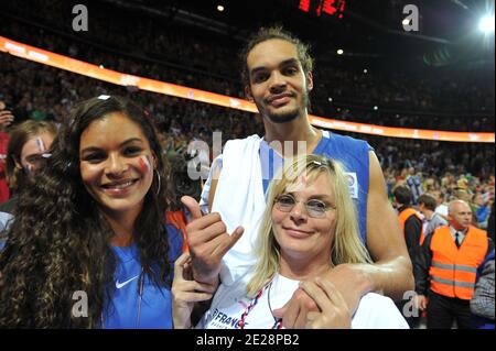 Yelena Noah Marie Claire Noah Cecilia Rhode Noah Nathalie Proisy Noah And Her Dauhghter Amandine Attend The Eurobasket 2011 Final Match France Vs Spain With Joakim Noah At Zalgiris Arena In Kaunas Lituania Spain