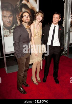 Sean Lennon, Charlotte Kemp Muhl and Joseph Gordon-Levitt attending the premiere of '50/50' at the Ziegfeld Theater in New York City, NY, USA on September 26, 2011. Photo by Andrew Kelly/ABACAPRESS.COM Stock Photo