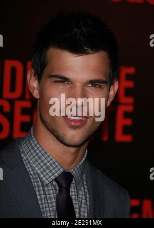 Taylor Lautner attending a French premiere for 'Identite secrete' (Abduction) held at Gaumont Marignan in Paris, France on September 27, 2011. Photo by Denis Guignebourg/ABACAPRESS.COM Stock Photo