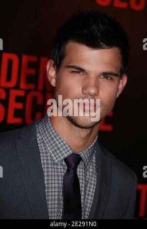 Taylor Lautner attending a French premiere for 'Identite secrete' (Abduction) held at Gaumont Marignan in Paris, France on September 27, 2011. Photo by Denis Guignebourg/ABACAPRESS.COM Stock Photo